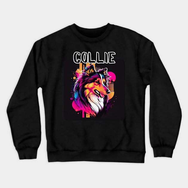 Graffiti Style - Cool Collie 4 Crewneck Sweatshirt by PD-Store